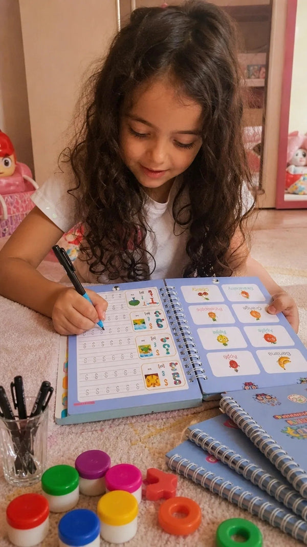 Magic Books Criativae - 4 Reusable Handwriting Practice Workbooks