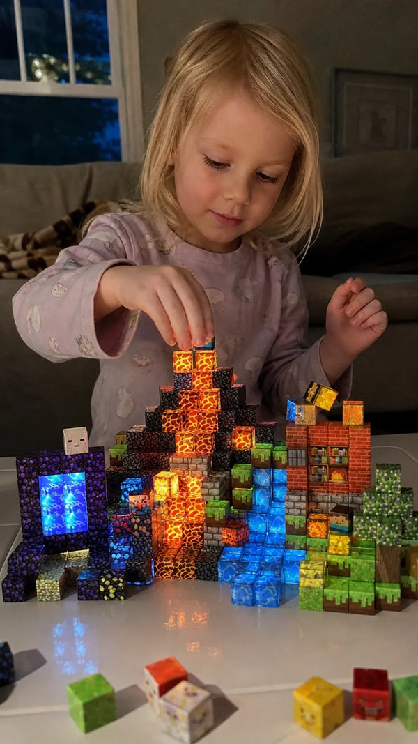 Magnet Blocks 150 Criativae - Glow in the Dark Magnetic Building Cubes