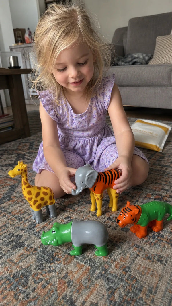 MagnetoZoo Criativae - 3D Magnetic Puzzle Kids Rebuild Over and Over