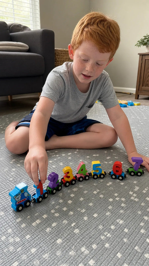 Number Train Criativae - Magnetic Wooden Counting Train 0 to 10
