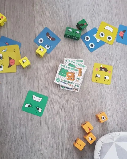 Mood Cube Criativae - Wooden Emotions Game for Kids