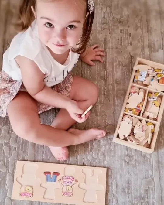 Animal Mix Criativae - 72 Piece Wooden Puzzle Kids Mix and Match
