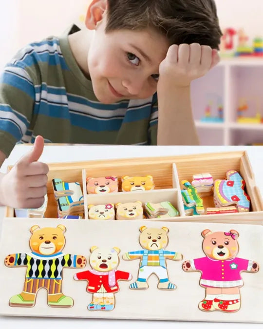Animal Mix Criativae - 72 Piece Wooden Puzzle Kids Mix and Match