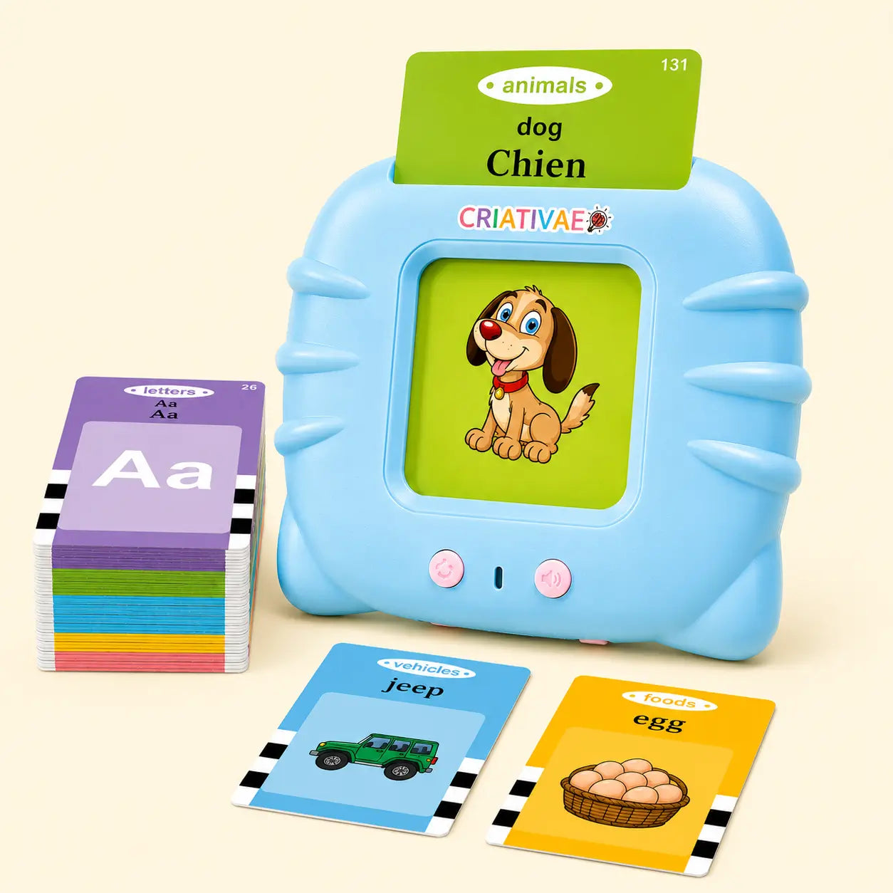 Card Kids Criativae - Talking Flash Cards for First English Words (224 Words)