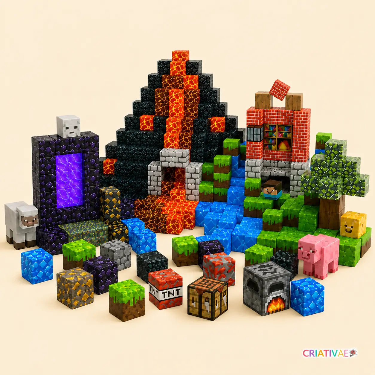 MagCraft Criativaê - Magnetic Building Blocks for Kids