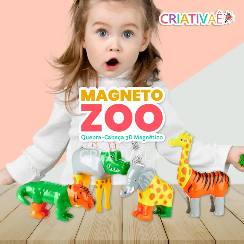 MagnetoZoo Criativae - 3D Magnetic Puzzle Kids Rebuild Over and Over