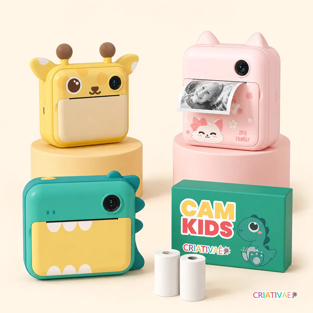 Cam Kids Criativae - Instant Print Camera for Kids