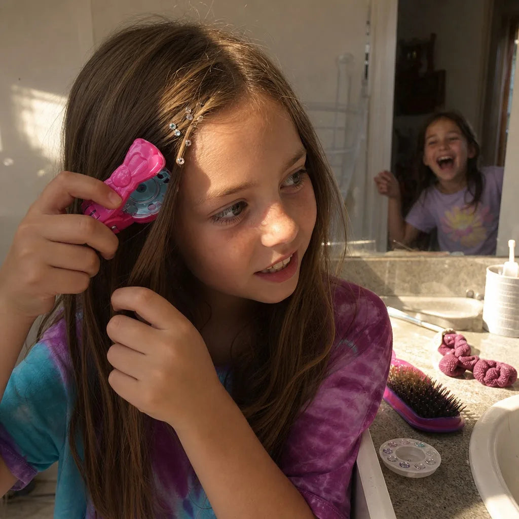 Hair Glam Criativae - Kids Rhinestone Hair Styler, No Glue