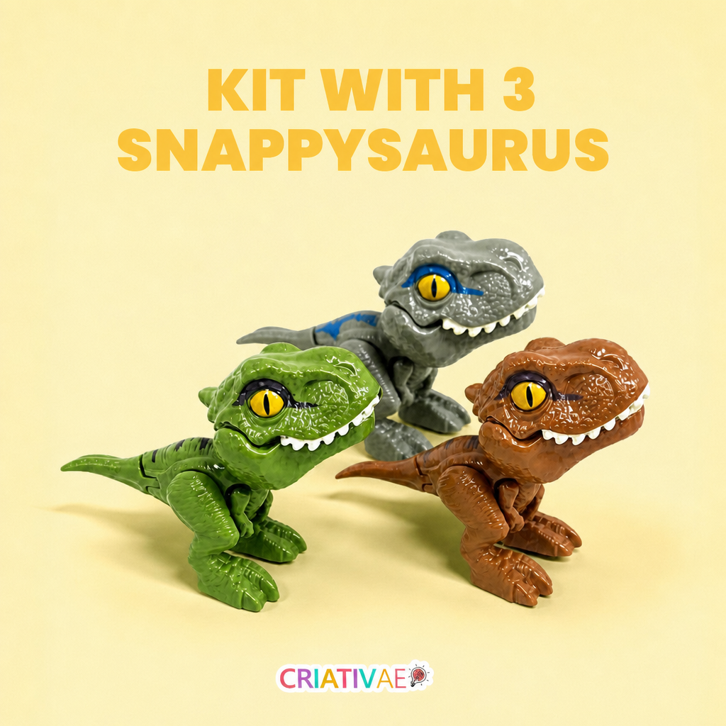Snappysaurus Criativae - Fidget Dinosaurs with Snapping Jaws