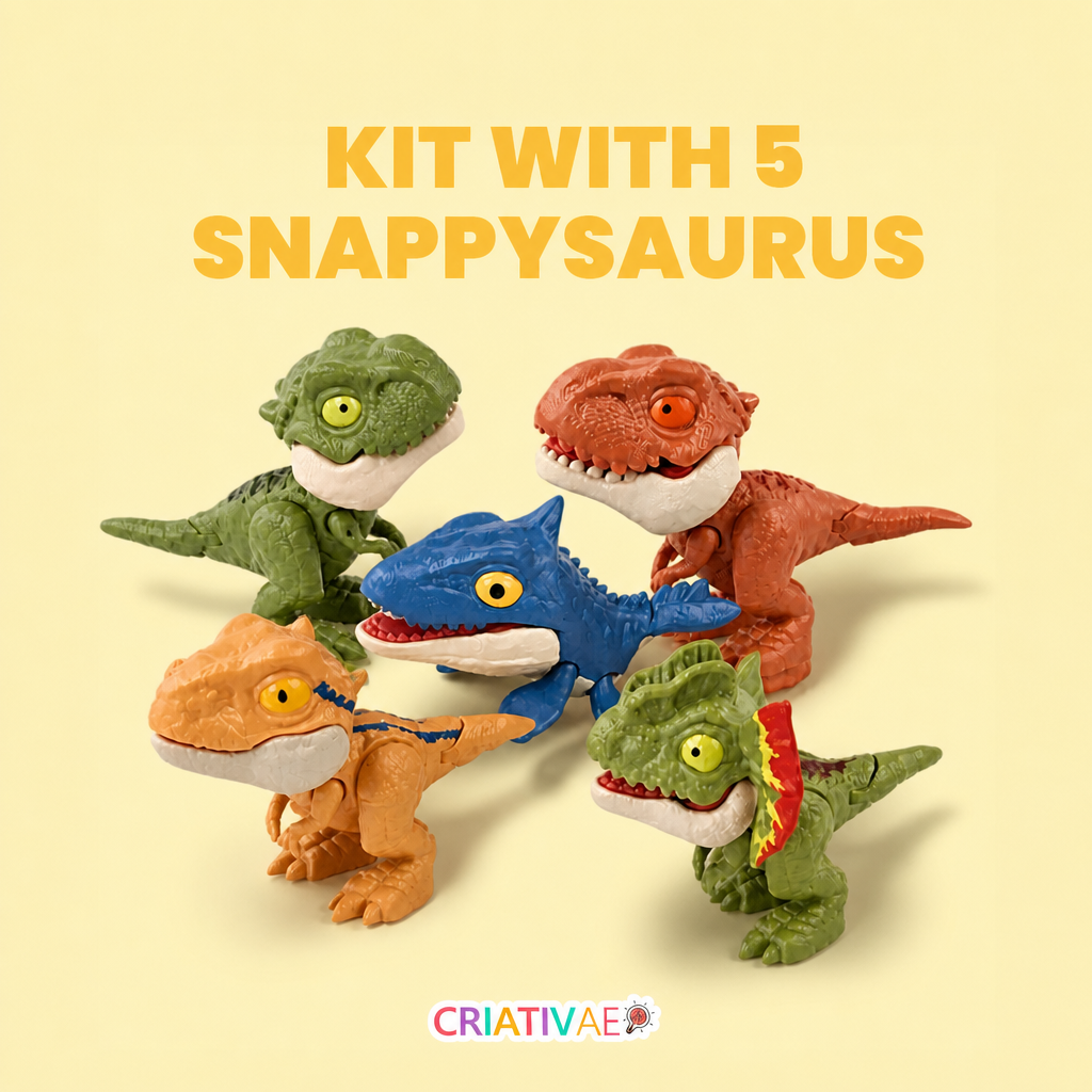 Snappysaurus Criativae - Fidget Dinosaurs with Snapping Jaws