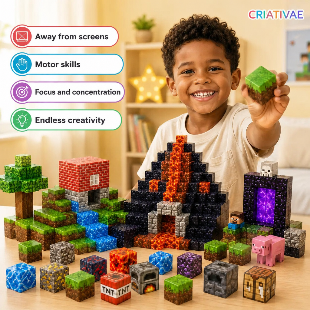 MagCraft Criativaê - Magnetic Building Blocks for Kids