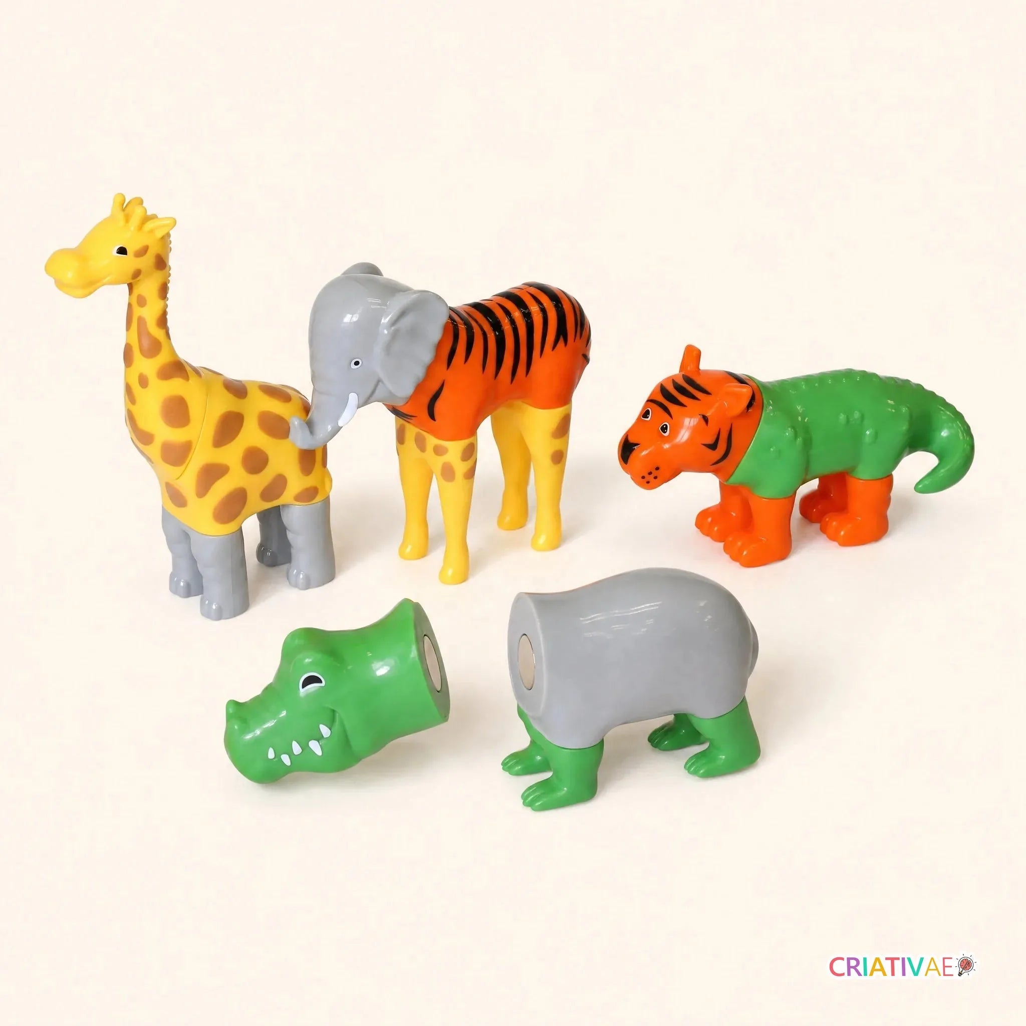 MagnetoZoo Criativae - 3D Magnetic Puzzle Kids Rebuild Over and Over