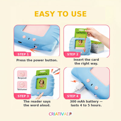 Card Kids Criativae - Talking Flash Cards for First English Words (224 Words) — AI illustration