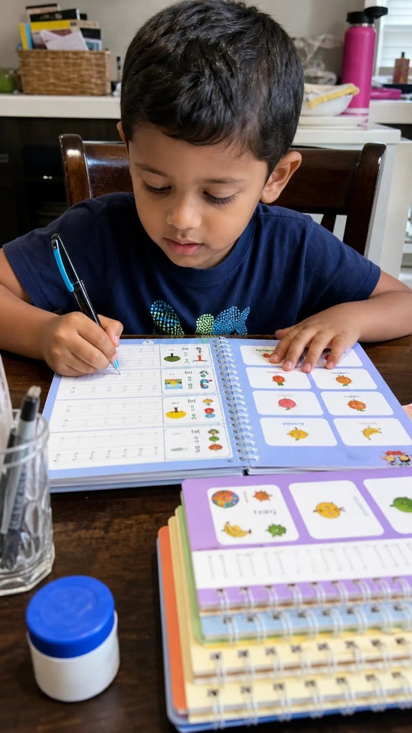 Magic Books Criativae - 4 Reusable Handwriting Practice Workbooks