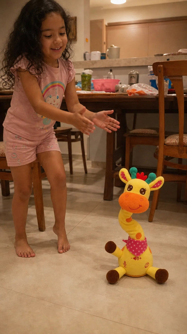 Dancing Giraffe Criativae - Talking Plush That Repeats Your Child