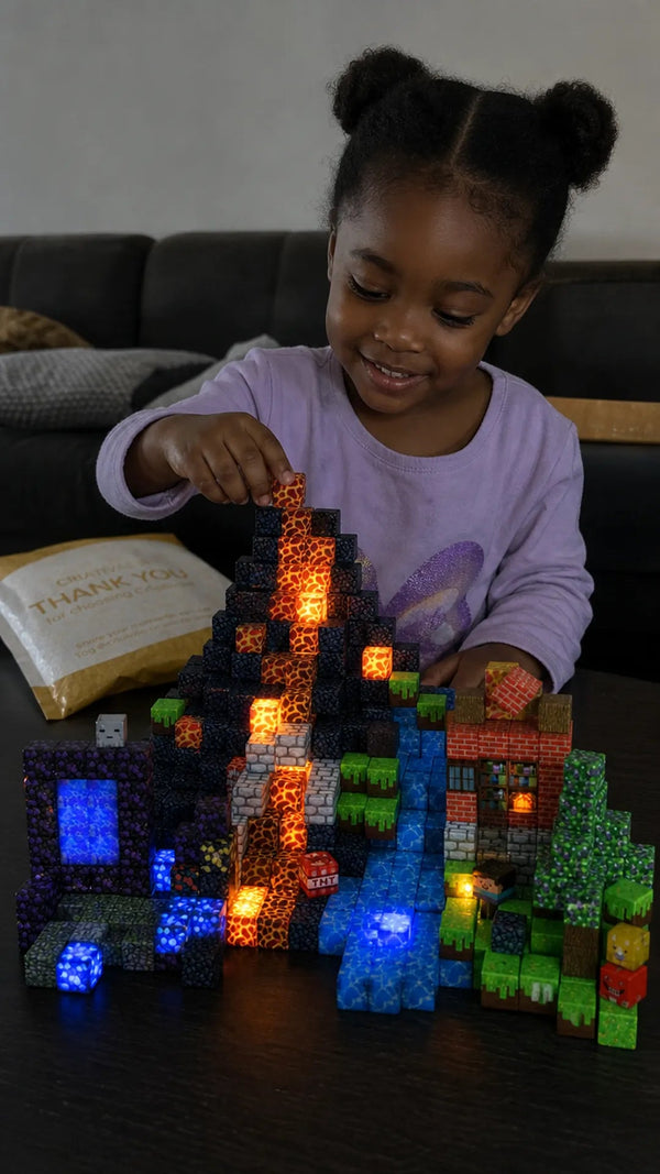 Magnet Blocks 150 Criativae - Glow in the Dark Magnetic Building Cubes