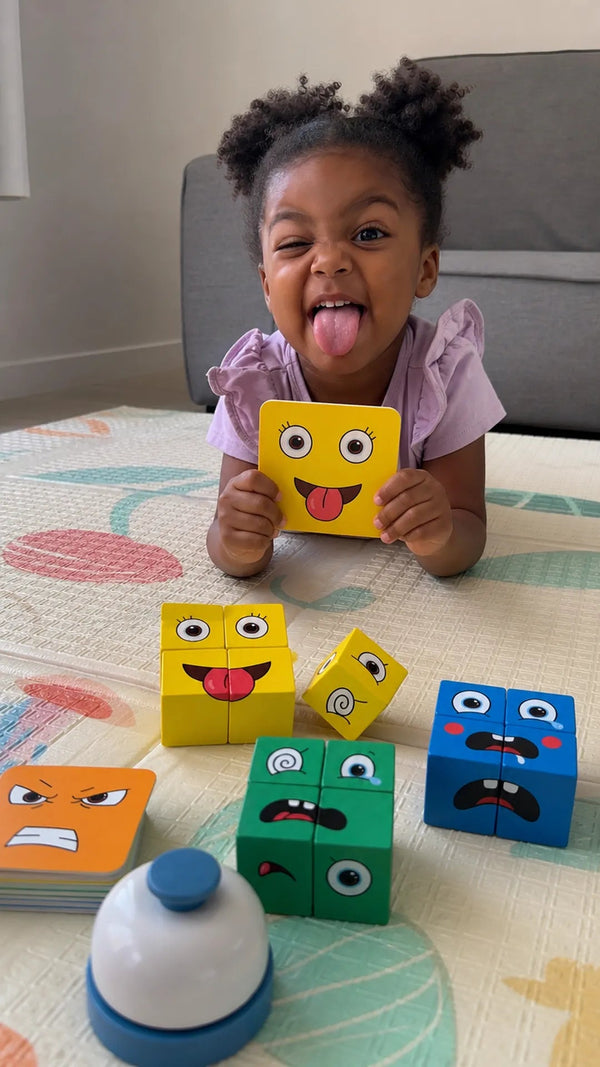 Mood Cube Criativae - Wooden Emotions Game for Kids