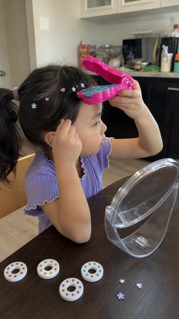 Hair Glam Criativae - Kids Rhinestone Hair Styler, No Glue