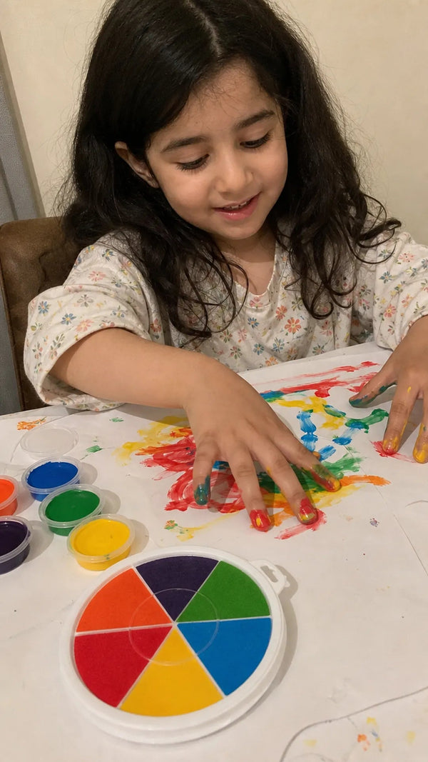 FingerFun Criativae - Montessori Finger Paint Set with Art Album