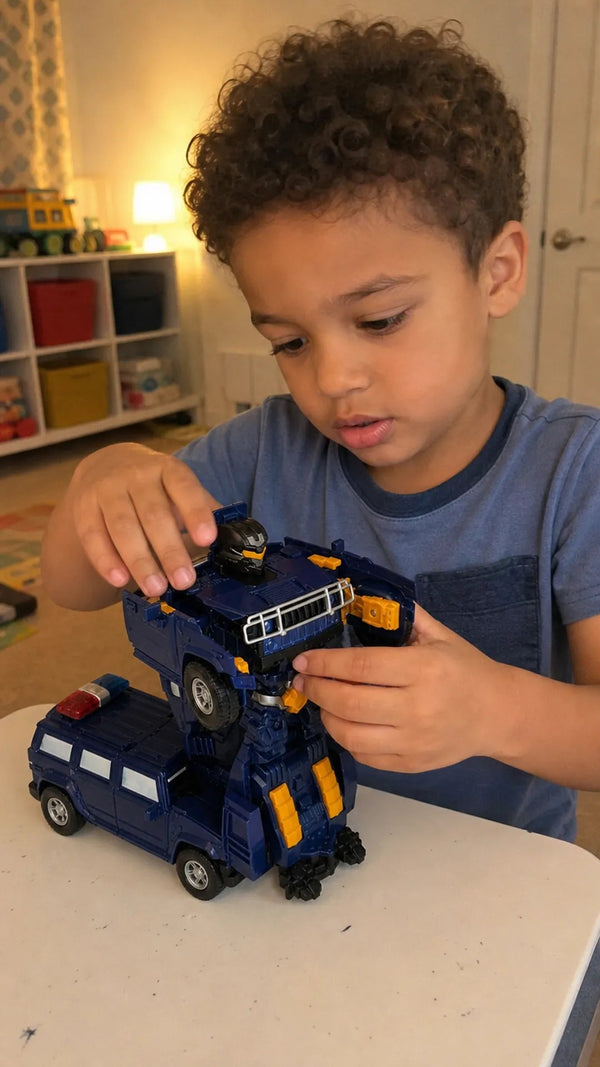 Robotcar Criativae - 2 in 1 Transforming Police Car Robot