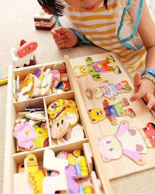 Animal Mix Criativae - 72 Piece Wooden Puzzle Kids Mix and Match