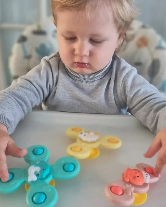 Spin Pop Criativae - Suction Cup Baby Spinner Toys, Set of 3