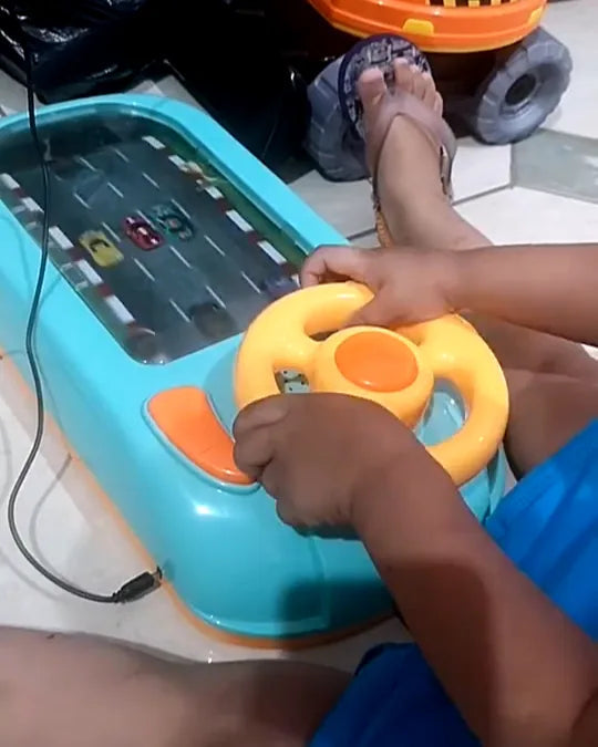Velociracer Criativae - Screen-Free Racing Simulator with Real Steering Wheel