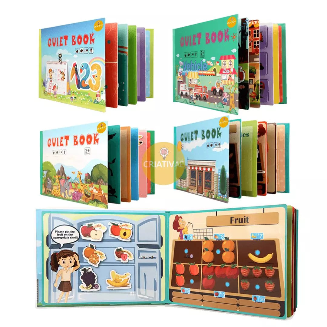 QuietBook Criativae - Montessori Busy Book With Velcro Activities