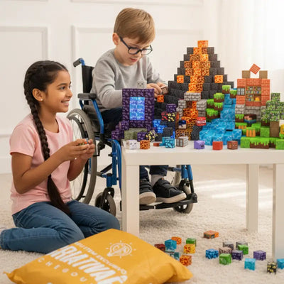 Magnet Blocks 150 Criativae - Glow in the Dark Magnetic Building Cubes