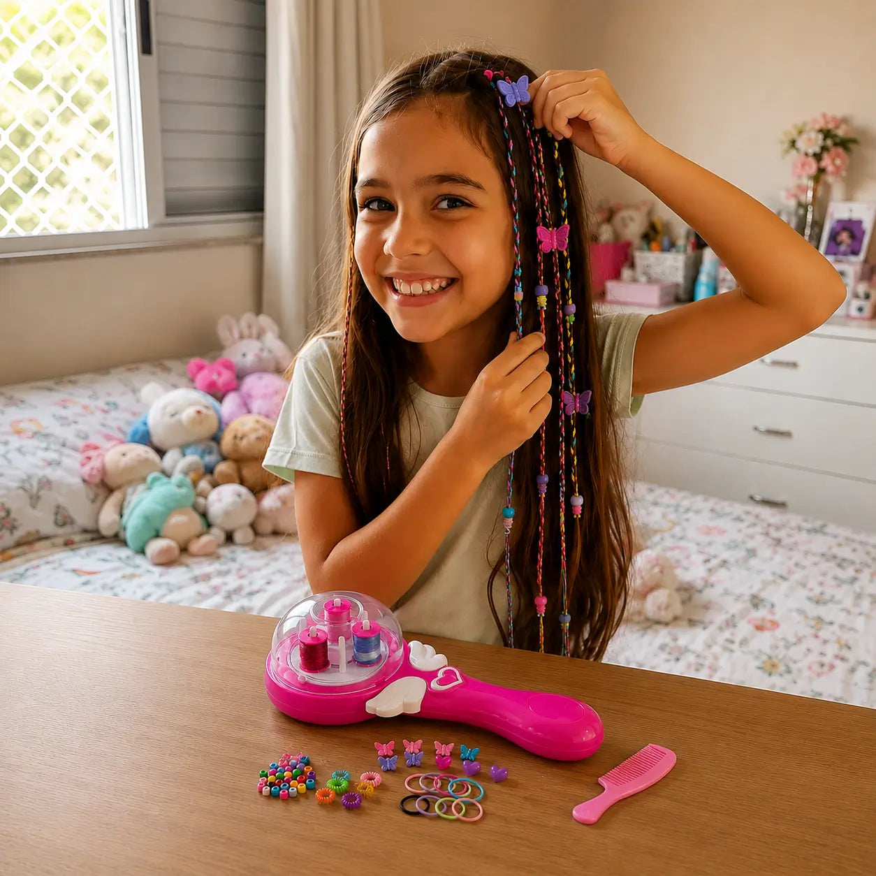 Nachher — Braid Fairy Criativae - Kids Hair Wrap Styler With Colored Thread
