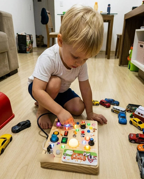 Busy Kids Criativaê - Montessori Sensory Busy Board with Lights