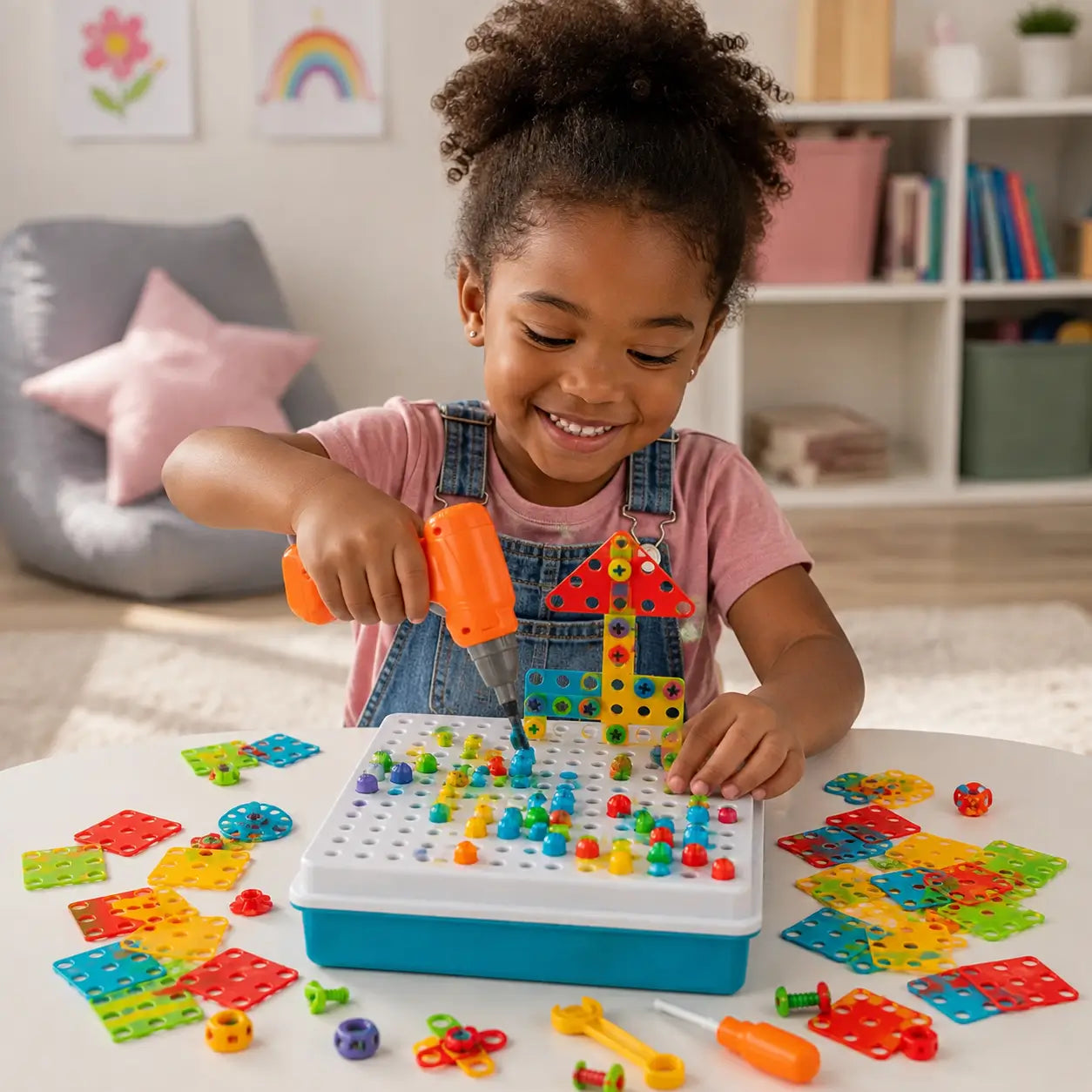 Nachher — Tecto3D Criativae — Kids Drill & Build STEM Mosaic Set