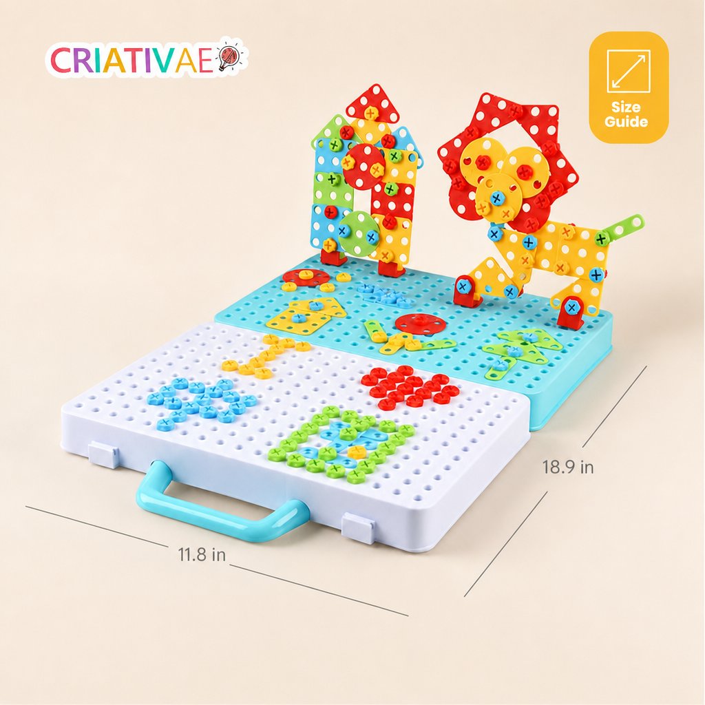 Tecto 3D size guide - open case 11.8 x 18.9 in (AI illustration)