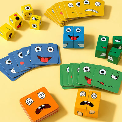 Mood Cube Criativae - Wooden Emotions Game for Kids