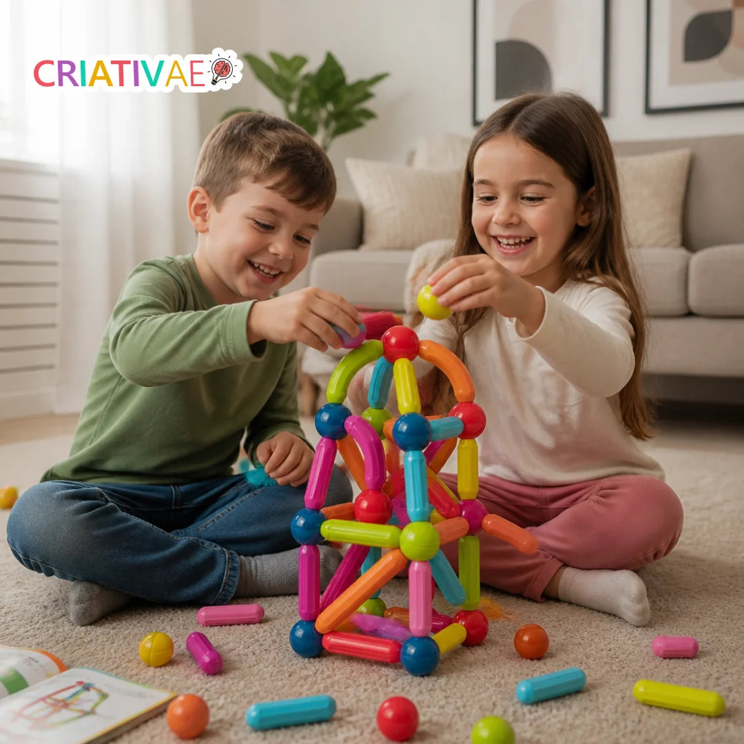 Magna Kids Criativae - Magnetic Sticks and Balls Building Set