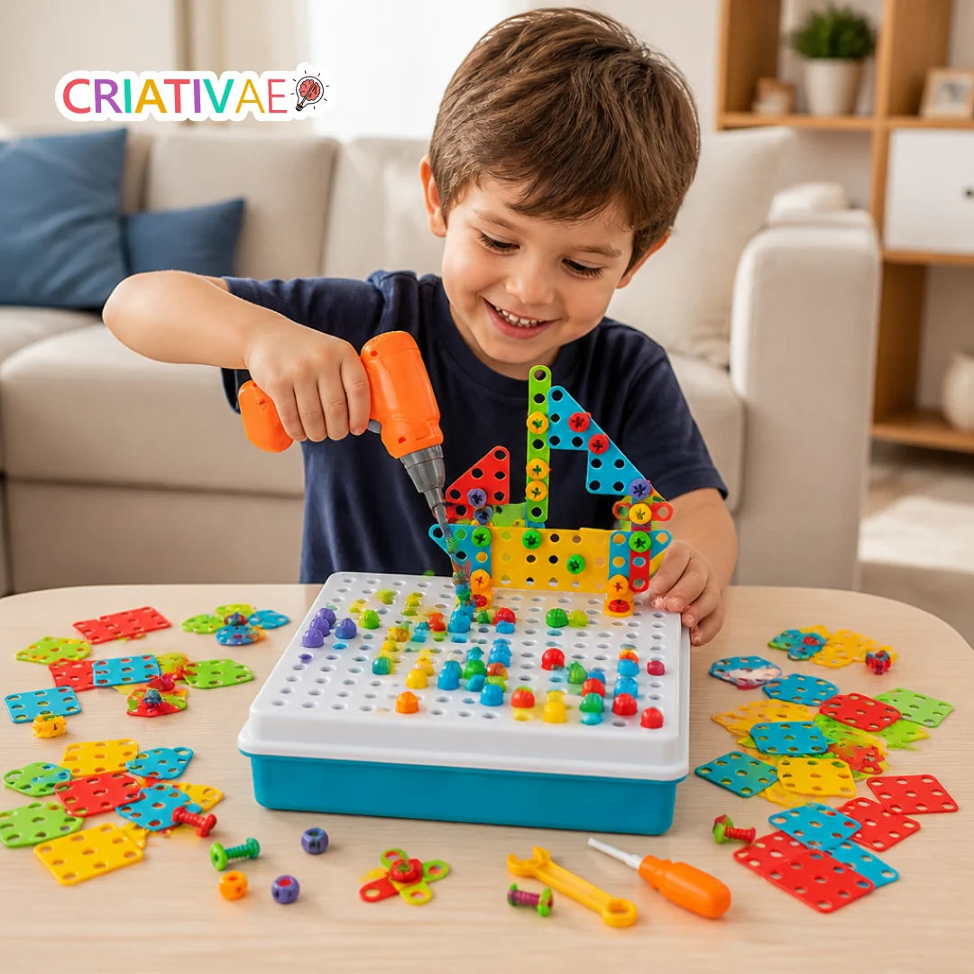 Drill & Build 3D Criativaê - 3D Mosaic Drill Puzzle Kit