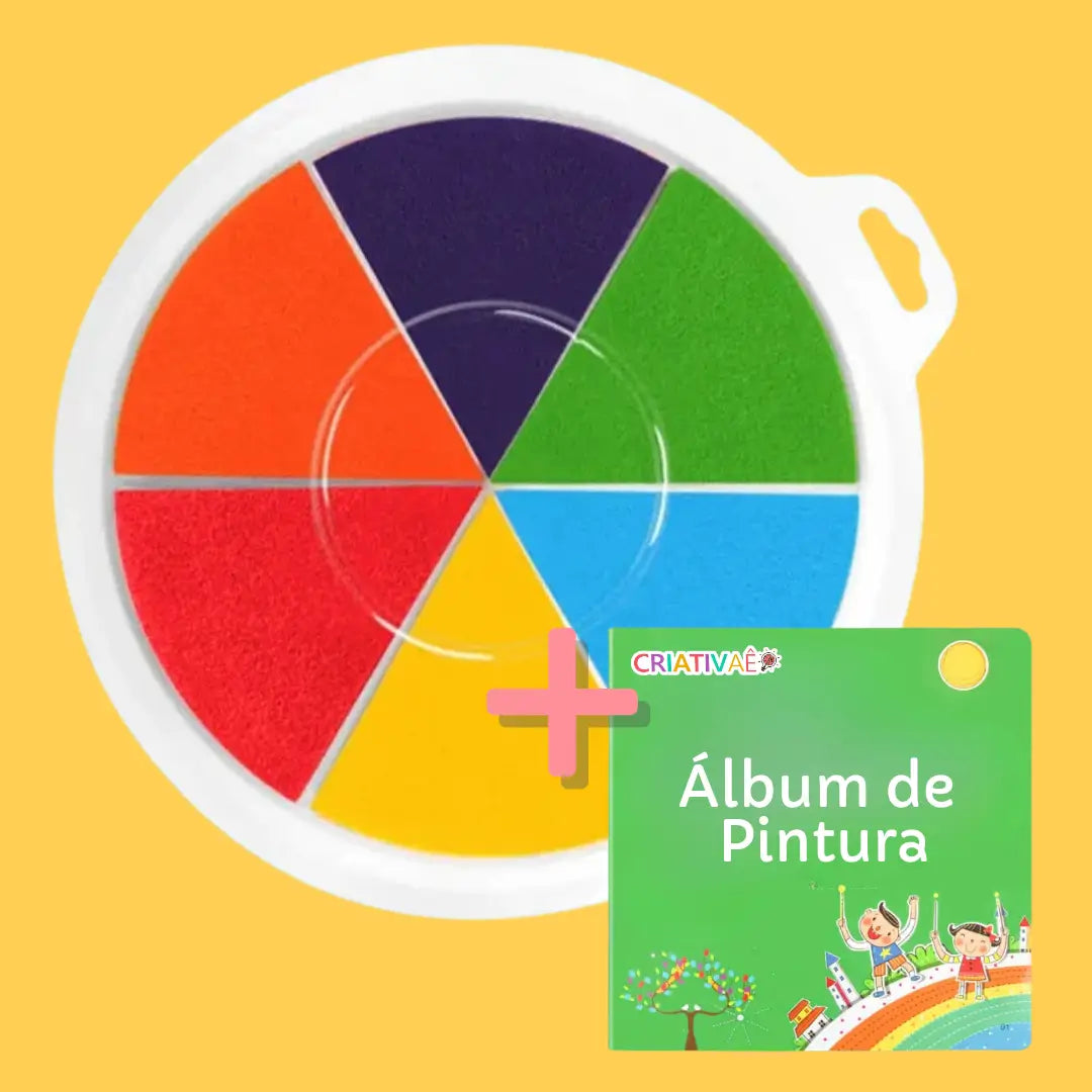 FingerFun Criativae - Montessori Finger Paint Set with Art Album