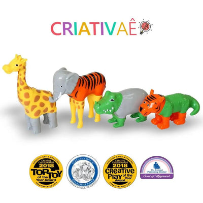 MagnetoZoo Criativae - 3D Magnetic Puzzle Kids Rebuild Over and Over