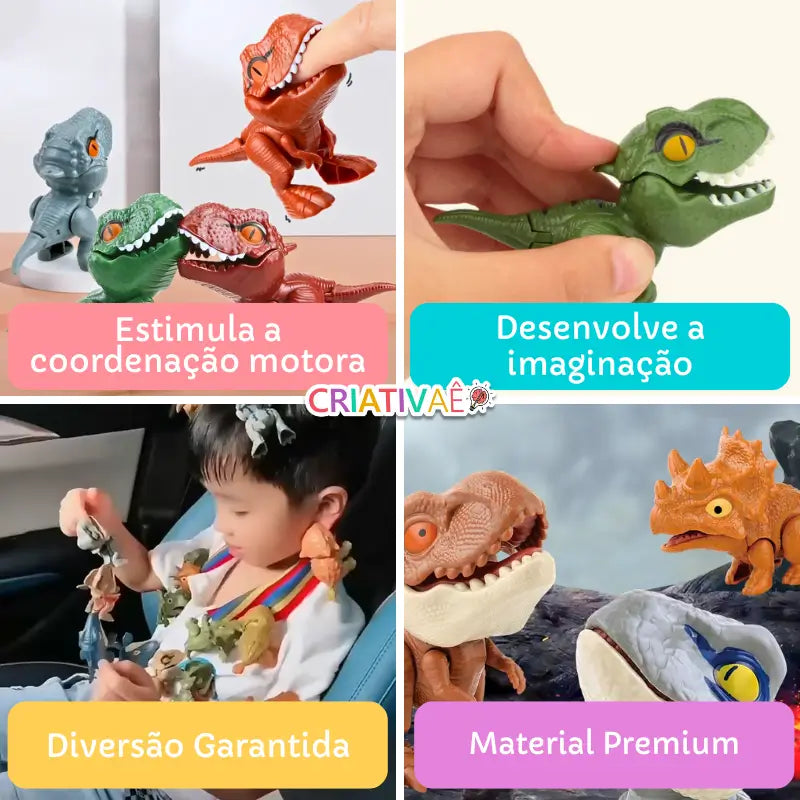 Snappysaurus Criativae - Fidget Dinosaurs with Snapping Jaws