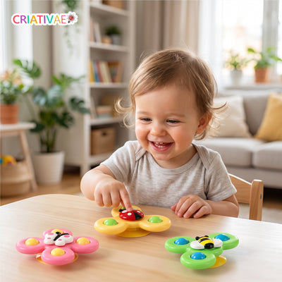 Spin Pop Criativae - Suction Cup Baby Spinner Toys, Set of 3