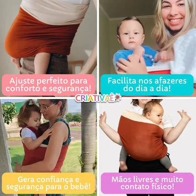 EasySling Criativae - Stretchy Baby Wrap Carrier You Put On in Seconds