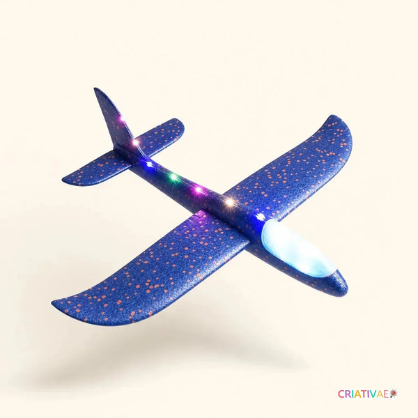 FlexFly Criativae - Unbreakable LED Glider Plane for Kids