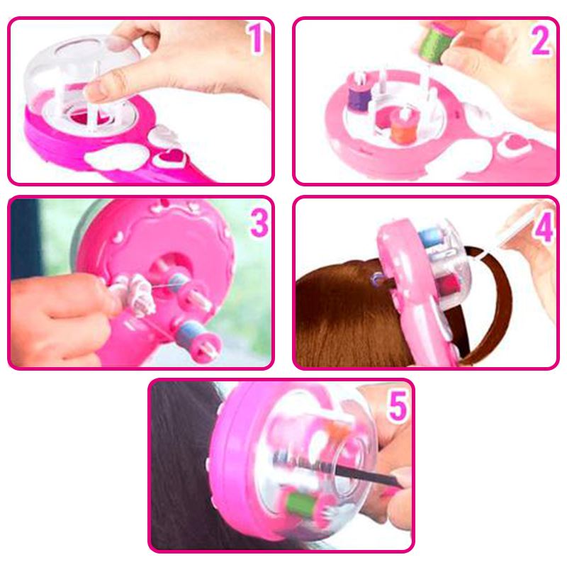 Braid Fairy Criativae - Kids Hair Wrap Styler With Colored Thread