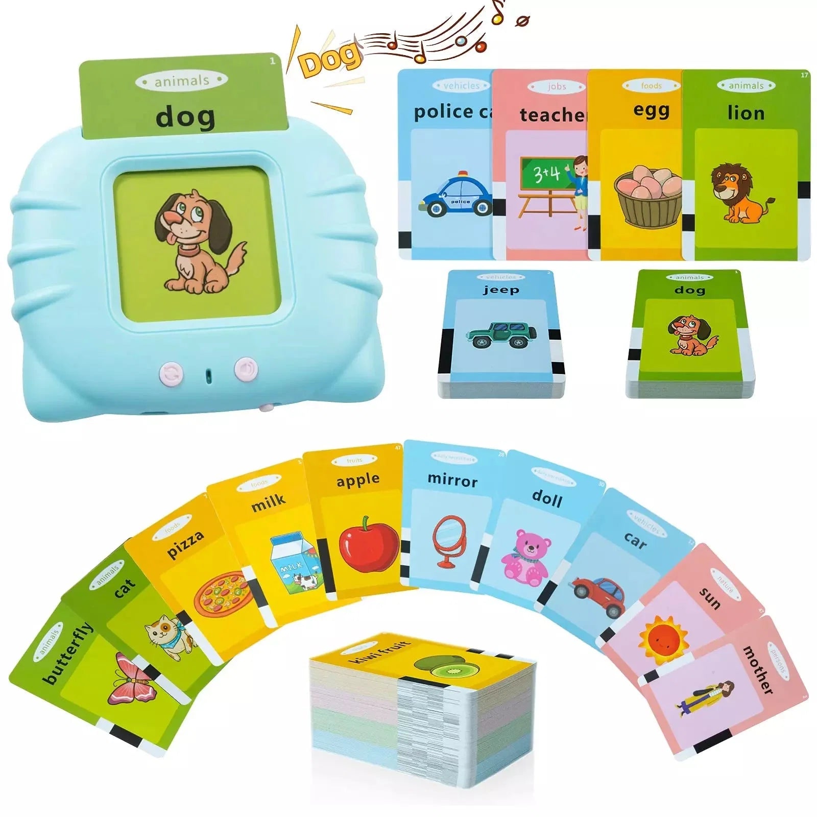 Card Kids Criativae - Talking Flash Cards for First English Words (224 Words)