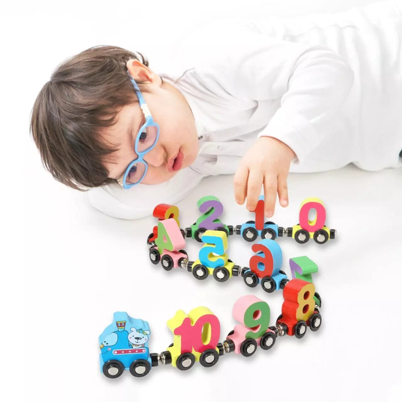 Number Train Criativae - Magnetic Wooden Counting Train 0 to 10