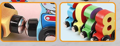 Number Train Criativae - Magnetic Wooden Counting Train 0 to 10