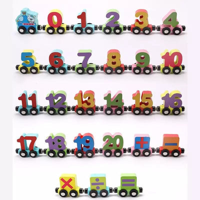 Number Train Criativae - Magnetic Wooden Counting Train 0 to 10