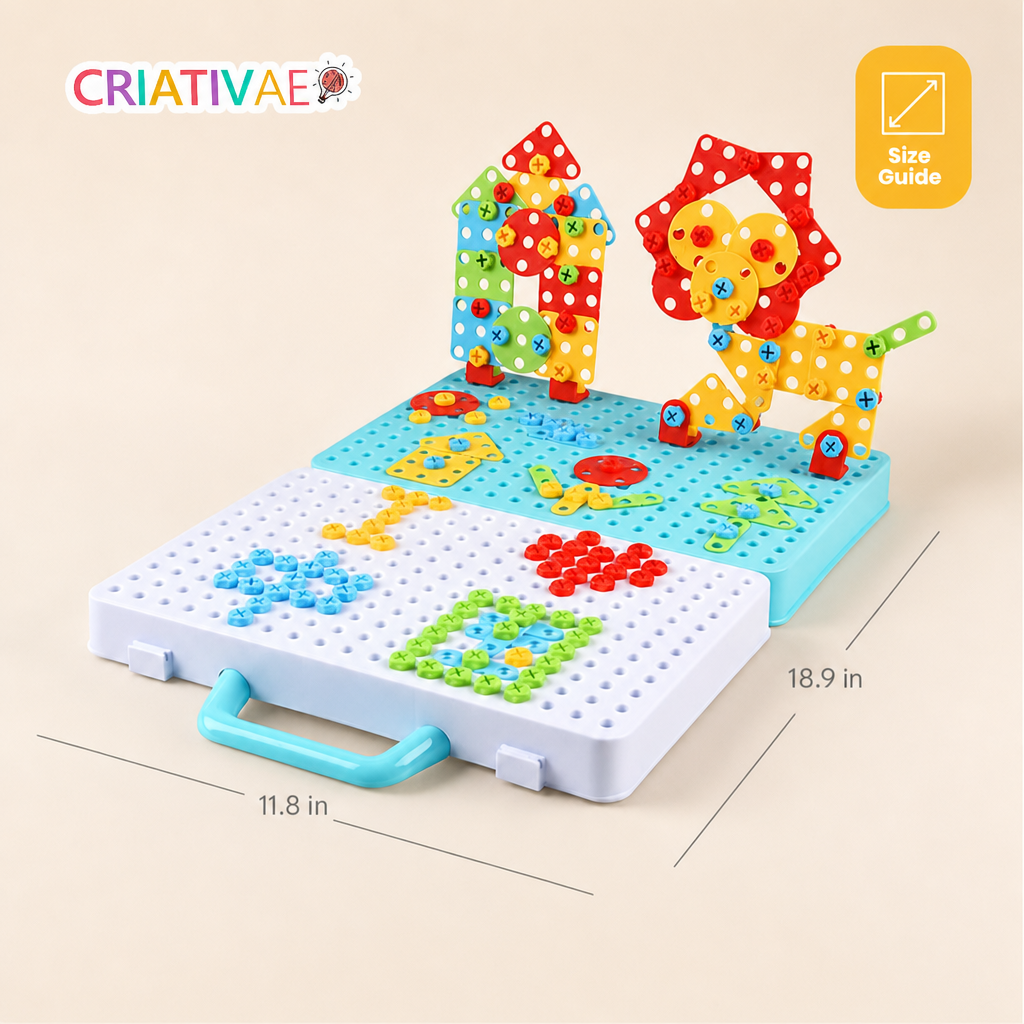 Tecto 3D size guide - open case 11.8 x 18.9 in (AI illustration)