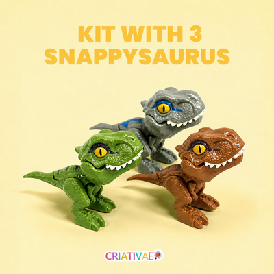Snappysaurus Criativae - Fidget Dinosaurs with Snapping Jaws