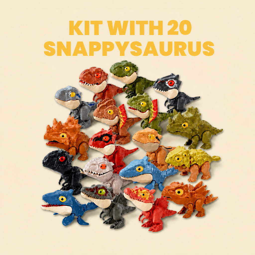 Snappysaurus Criativae - Fidget Dinosaurs with Snapping Jaws